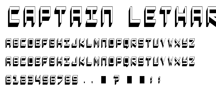 Captain Lethargic font